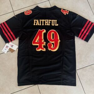 San Francisco 49ers #49 Faithful Black Jersey Size
